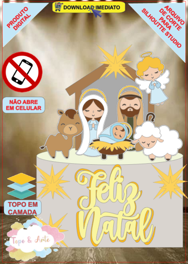 ARQUIVO De Corte Topo De Bolo Presepio De Natal 57 Topo Arte Sua