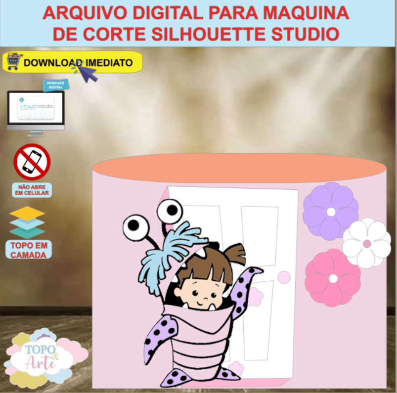 ARQUIVO de Corte Topo de Bolo Monstros S. A. - 07