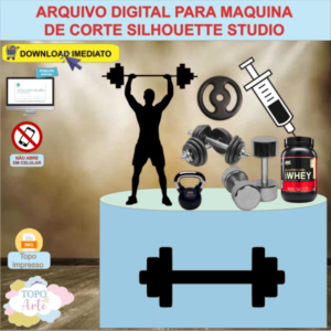 ARQUIVO de Corte Topo de Bolo Academia Fitness - 01