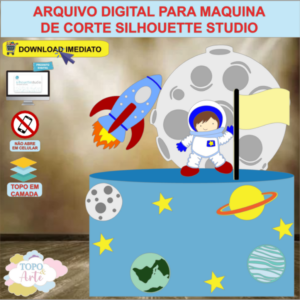 ARQUIVO de Corte Topo de Bolo Astronauta - 01