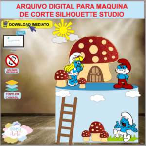 ARQUIVO de Corte Topo de Bolo Os Smurfs - 01