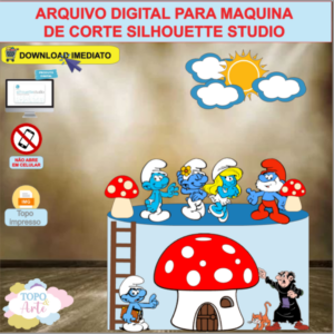 ARQUIVO de Corte Topo de Bolo Os Smurfs - 02