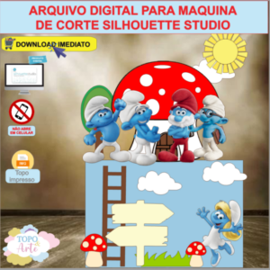 ARQUIVO de Corte Topo de Bolo Os Smurfs - 03
