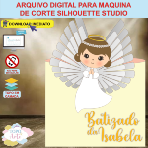 ARQUIVO de Corte Topo de Bolo Batizado Eucaristia Menina - 20