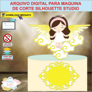 ARQUIVO de Corte Topo de Bolo Batizado Eucaristia Menina - 26