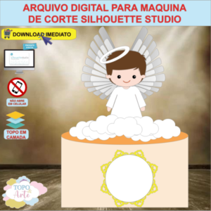ARQUIVO de Corte Topo de Bolo Batizado Eucaristia Menino - 47