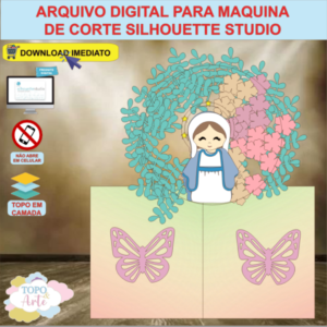ARQUIVO de Corte Topo de Bolo Batizado Eucaristia Nossa Senhora das Graças - 15