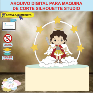 ARQUIVO de Corte Topo de Bolo Batizado Eucaristia Sao Arcanjo Miguel - 35