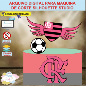 ARQUIVO de Corte Topo de Bolo Futebol Flamengo - 01
