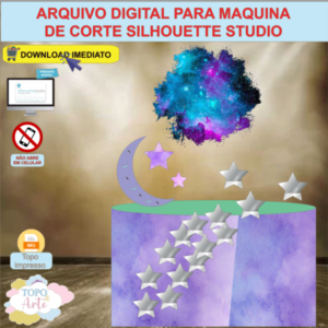 ARQUIVO de Corte Topo de Bolo Galaxia Universo - 02