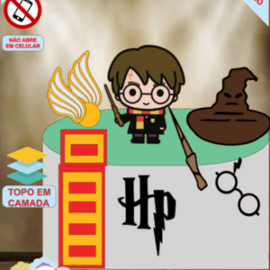 ARQUIVO de corte - Topo de bolo Harry Potter 02