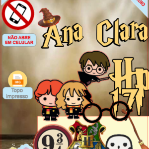 ARQUIVO de corte - Topo de bolo Harry Potter 03