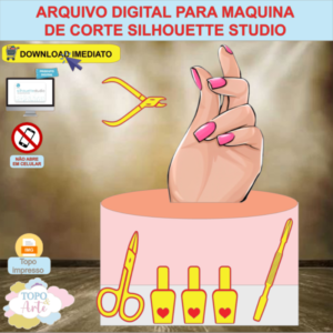 ARQUIVO de Corte Topo de Bolo Manicure - 01