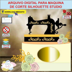 ARQUIVO de Corte Topo de Bolo Maquina de Costura - 01