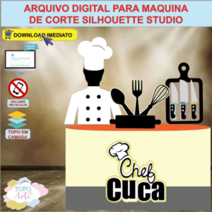 ARQUIVO de Corte Topo de Bolo Master Chef de Cozinha - 02