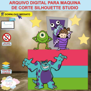ARQUIVO de Corte Topo de Bolo Monstros S. A. - 01