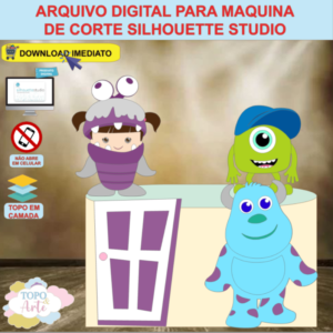 ARQUIVO de Corte Topo de Bolo Monstros S. A. - 03