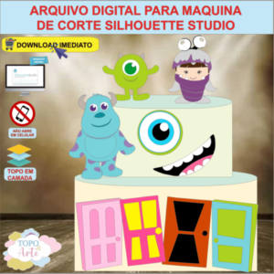 ARQUIVO de Corte Topo de Bolo Monstros S. A. - 06