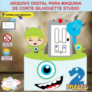 ARQUIVO de Corte Topo de Bolo Monstros S. A. - 10