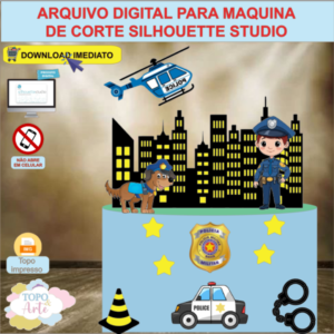 ARQUIVO de Corte Topo de Bolo Policial - 02