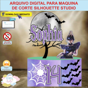 ARQUIVO de Corte Topo de Bolo Wandinha Addams - 01