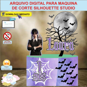 ARQUIVO de Corte Topo de Bolo Wandinha Addams - 02