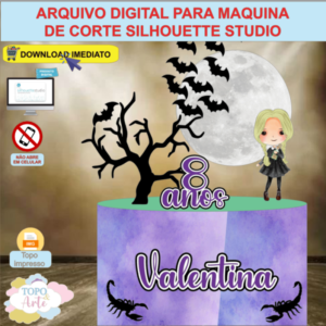 ARQUIVO de Corte Topo de Bolo Wandinha Addams - 27