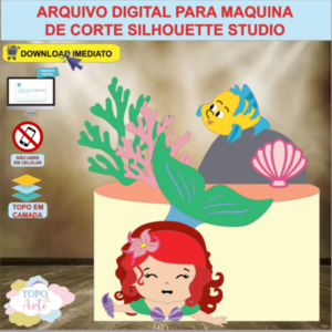 ARQUIVO de Corte Topo de Bolo Ariel A Pequena Sereia - 05