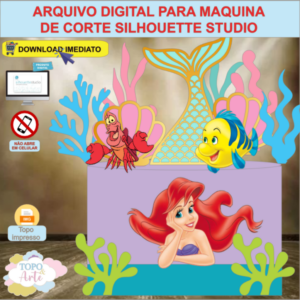 ARQUIVO de Corte Topo de Bolo Ariel A Pequena Sereia - 07
