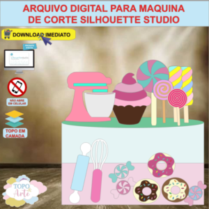 ARQUIVO de Corte Topo de Bolo Doces e Guloseimas - 01