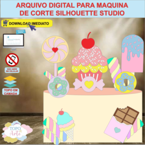 ARQUIVO de Corte Topo de Bolo Doces e Guloseimas - 03