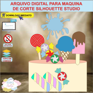 ARQUIVO de Corte Topo de Bolo Doces e Guloseimas - 05