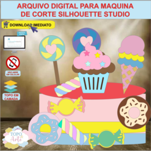 ARQUIVO de Corte Topo de Bolo Doces e Guloseimas - 07