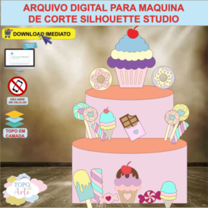ARQUIVO de Corte Topo de Bolo Doces e Guloseimas - 11