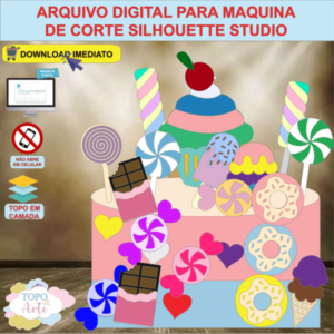 ARQUIVO de Corte Topo de Bolo Doces e Guloseimas - 14