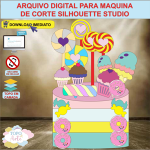 ARQUIVO de Corte Topo de Bolo Doces e Guloseimas - 17