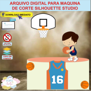 ARQUIVO de Corte Topo de Bolo Esporte Basquete menino - 01