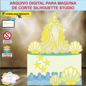 ARQUIVO de Corte Topo de Bolo Orixa Iemanja - 01