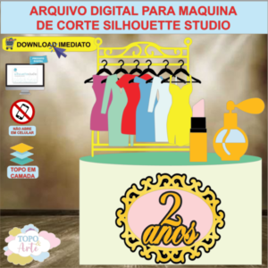 ARQUIVO de Corte Topo de Bolo Loja Boutique de Roupas - 02