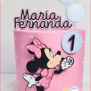 ARQUIVO de Corte Topo de Bolo Minnie Bolinha de Sabao - 01