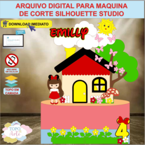 ARQUIVO de Corte Topo de Bolo Menina Minnie Mouse - 03