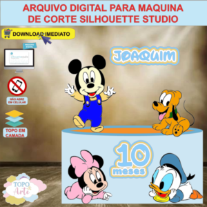 ARQUIVO de Corte Topo de Bolo Mickey Mouse Baby - 06