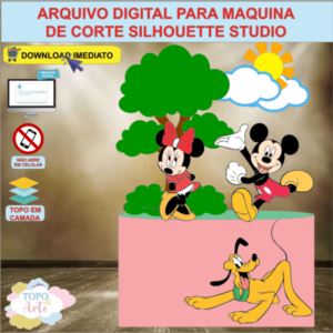 ARQUIVO de Corte Topo de Bolo Mickey e Minnie Mouse - 08