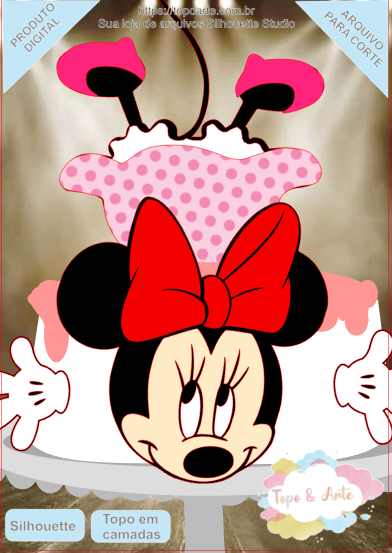 Topper para bolo minnie 01