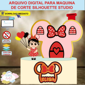 ARQUIVO de Corte Topo de Bolo Minnie Mouse - 08