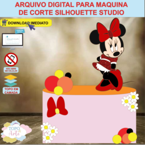 ARQUIVO de Corte Topo de Bolo Minnie Mouse - 10