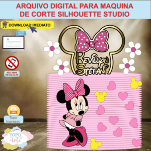 ARQUIVO de Corte Topo de Bolo Minnie Mouse - 13