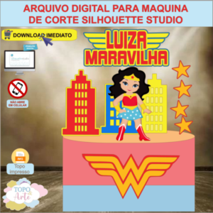 ARQUIVO de Corte Topo de Bolo Mulher Maravilha - 03