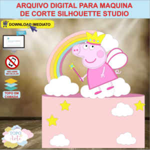 ARQUIVO de Corte Topo de Bolo Peppa Pig Fada - 01
