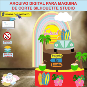 ARQUIVO de Corte Topo de Bolo Tardezinha Praia Fusca - 36